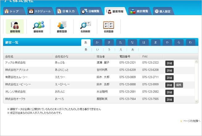 顧客情報1