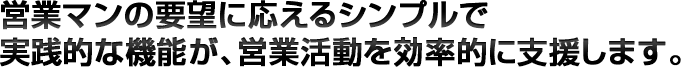 実践的な機能を持った営業日報Mark2の説明